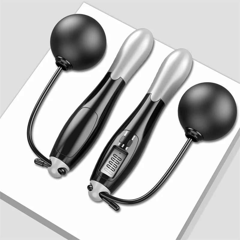 Adjustable Digital Counting Jump Rope with Steel Cable for Fitness Workout Speed Skipping Rope for Adults Kids Home Gym Training