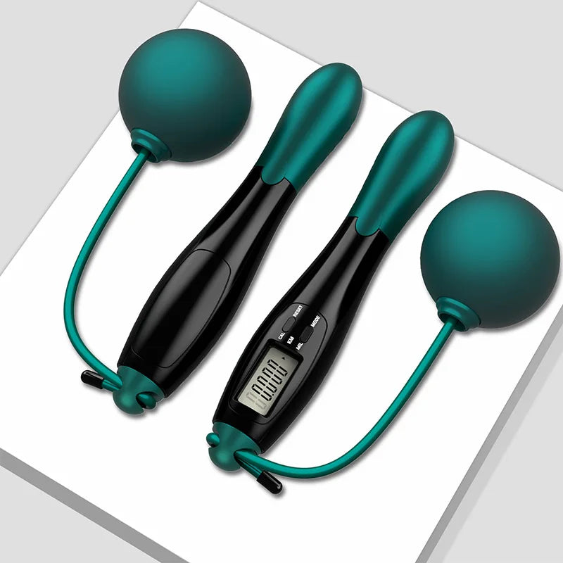 Adjustable Digital Counting Jump Rope with Steel Cable for Fitness Workout Speed Skipping Rope for Adults Kids Home Gym Training