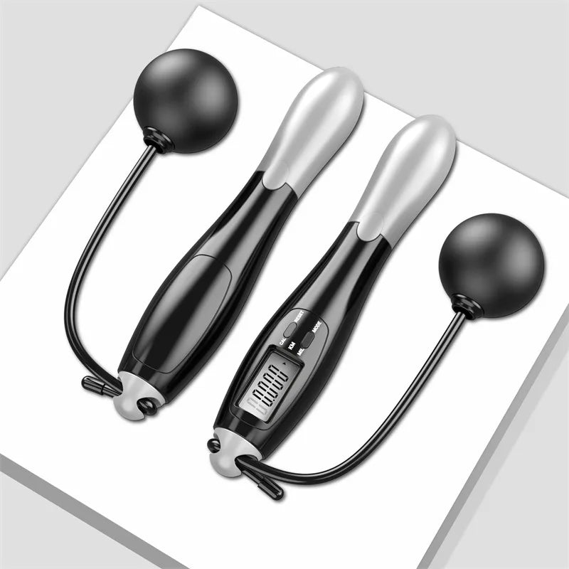 Adjustable Digital Counting Jump Rope with Steel Cable for Fitness Workout Speed Skipping Rope for Adults Kids Home Gym Training